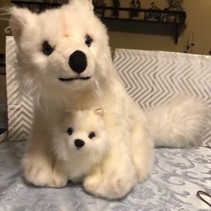 FINE TOY Co.Ltd Dog w/Puppy baby stuffed Animal 22